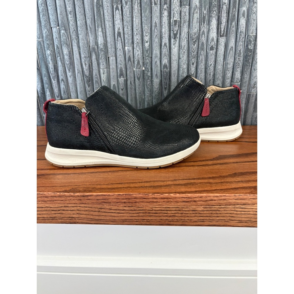 Revere Dublin Black Lizard Leather Comfort Sneakers Shoes Womens 9M EU 40